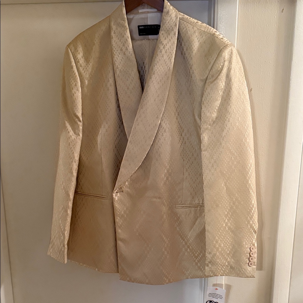 Mens 46r 38x32 Jacquard Tuxedo / New